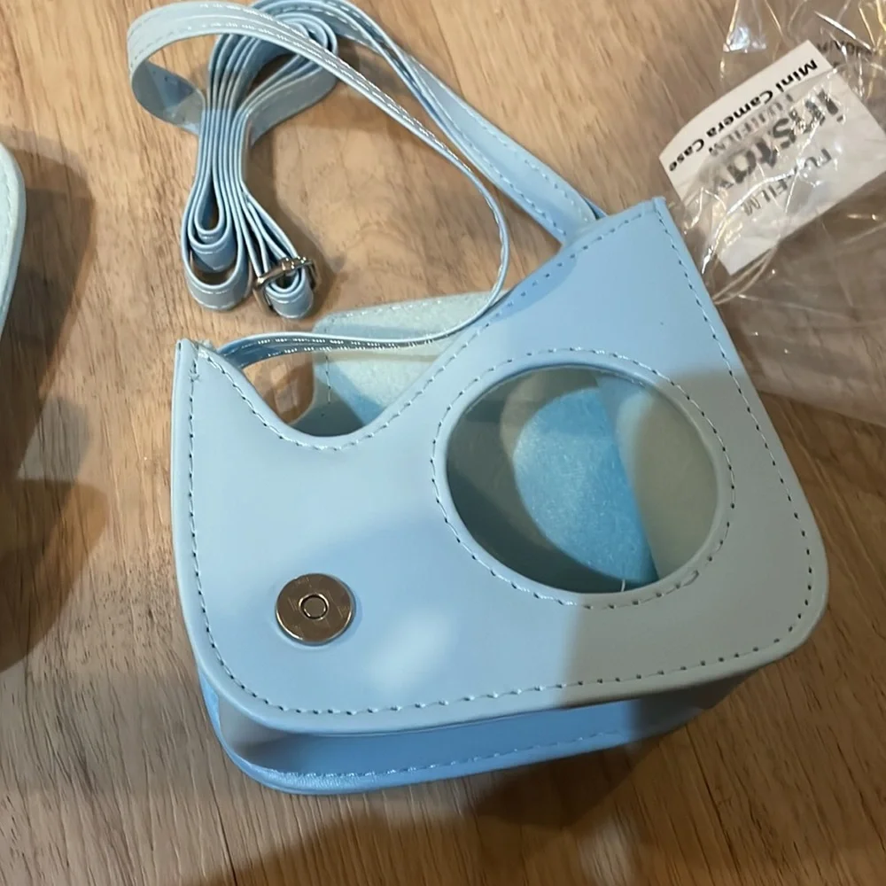 New Instax blue camera case with strap